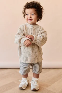 Jude Short - Dark Coffee/Buff Stripe