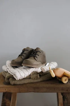 Leather Boot - Olive
