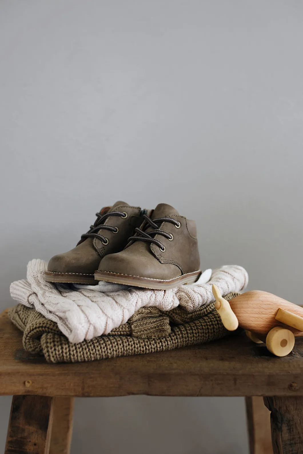 Leather Boot - Olive