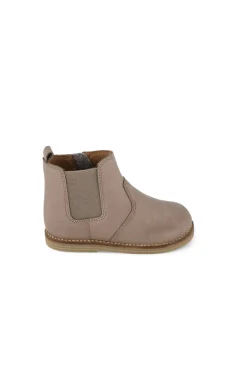 Leather Boot with Elastic - Tweed