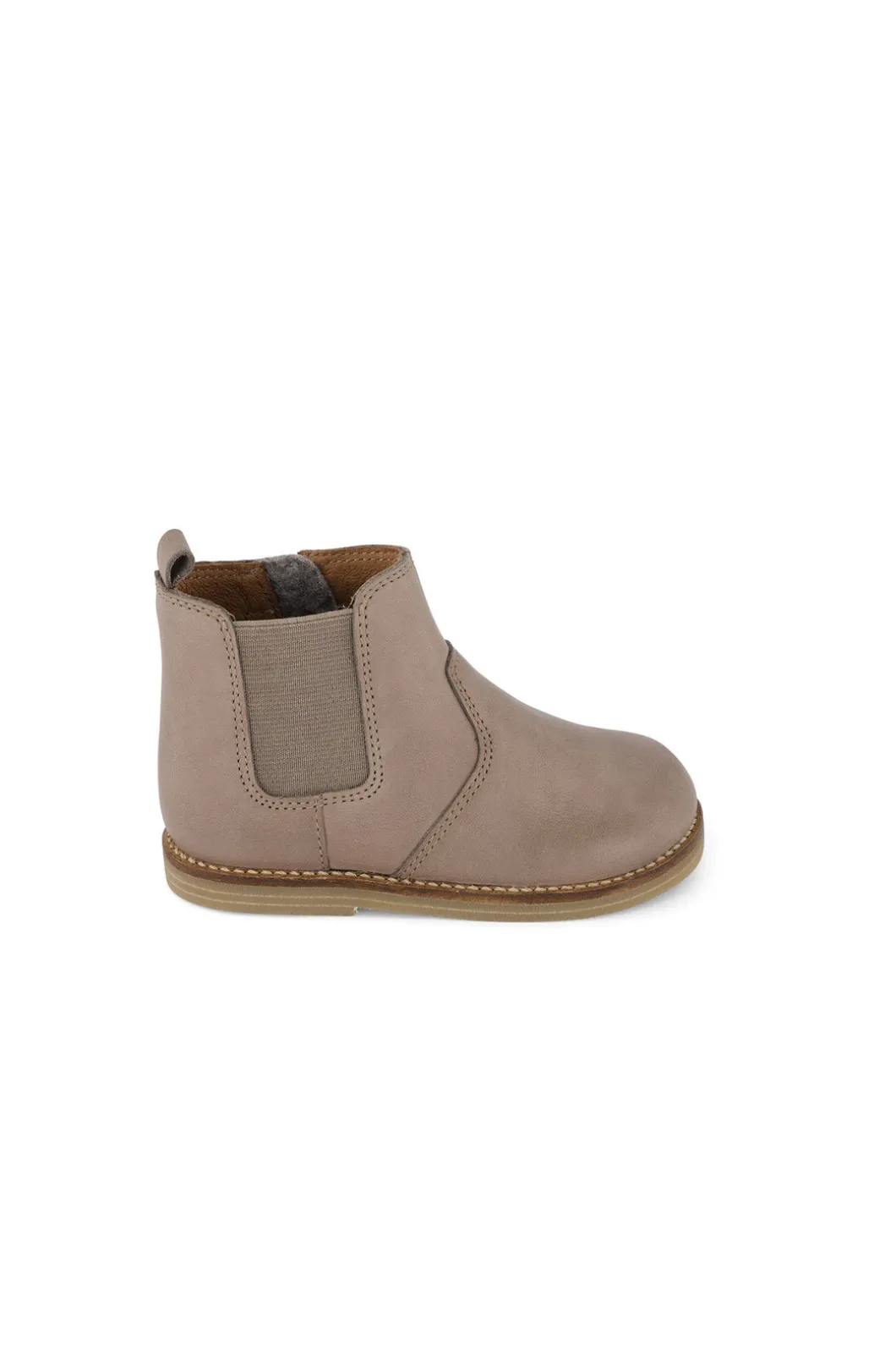 Leather Boot with Elastic - Tweed