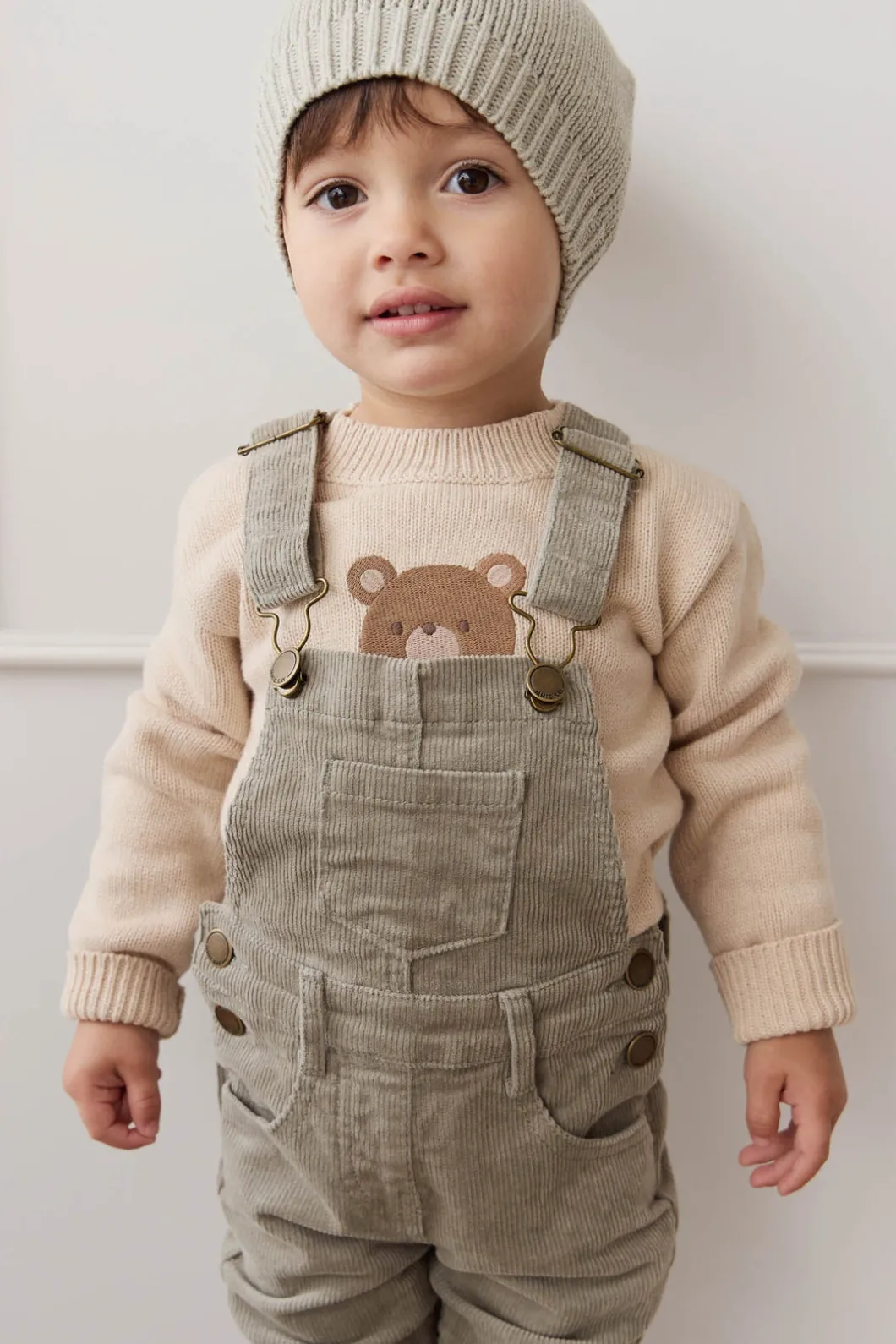 Leon Jumper - Oatmeal Marle Jacquard Bobbie Bear