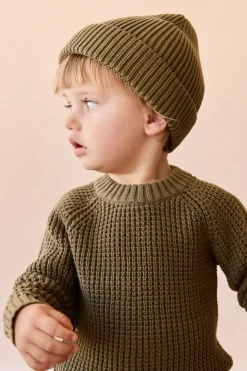 Leon Knitted Beanie - Cricket