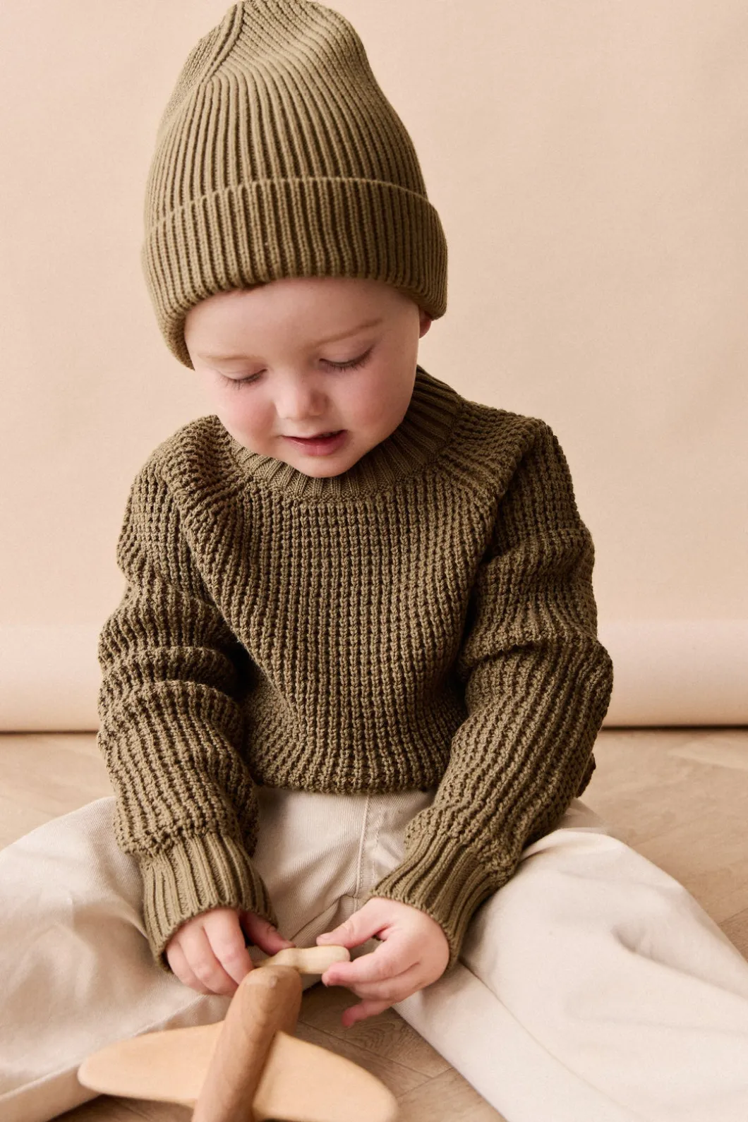 Leon Knitted Beanie - Cricket
