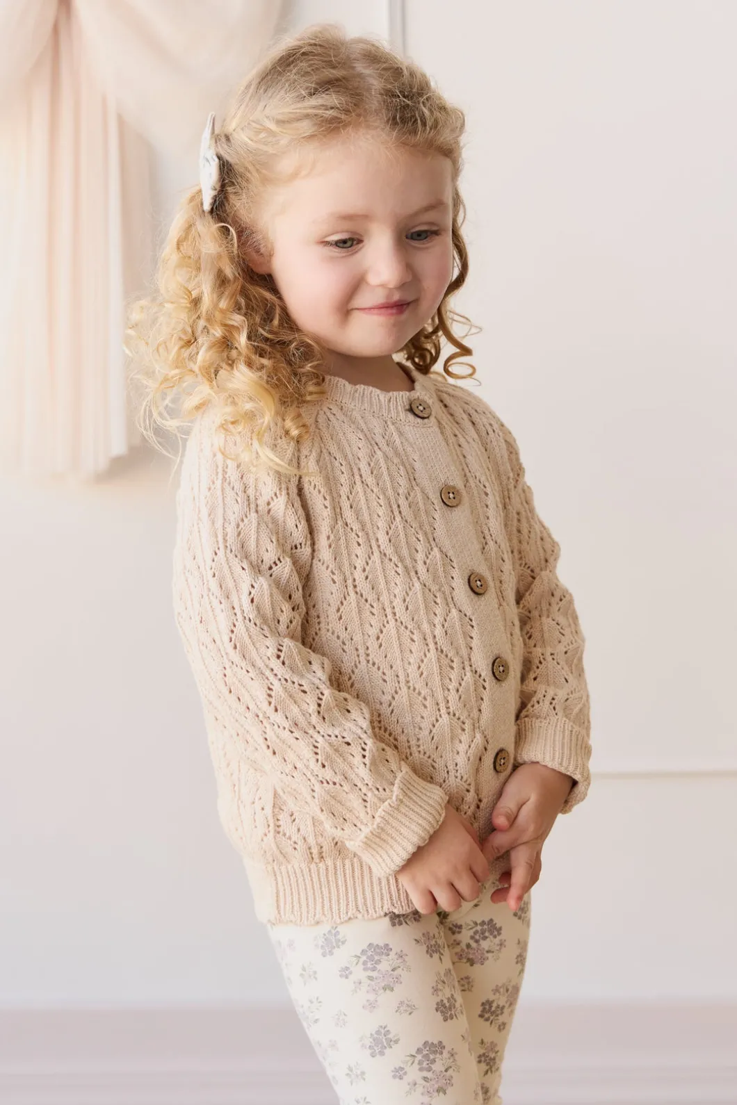 Livvy Cardigan - Light Oatmeal Marle