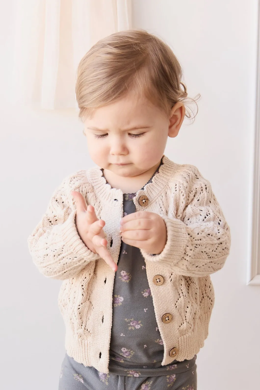 Livvy Cardigan - Light Oatmeal Marle