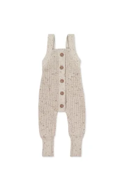London Knitted Playsuit - Oatmeal Little Fawn Elk Fleck
