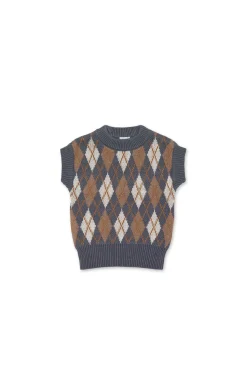 Marcus Knit Vest - Marcus Jacquard Arctic
