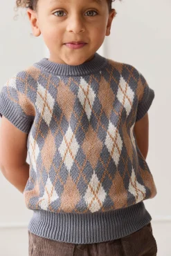 Marcus Knit Vest - Marcus Jacquard Arctic