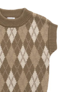 Marcus Knit Vest - Marcus Jacquard Pecan