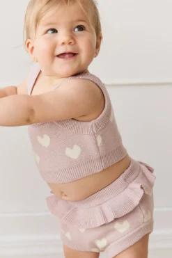 Molly Top - Heart Jacquard Ballerina Marle
