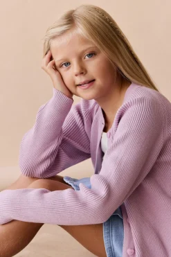 Noelle Cardigan - Lilac Blush