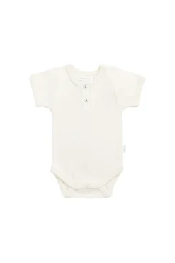 Organic Cotton Benny Tee Bodysuit - Buttermilk