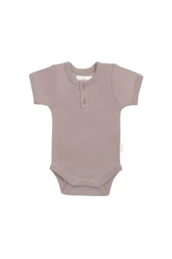 Organic Cotton Benny Tee Bodysuit - Softest Mauve