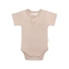 Organic Cotton Benny Tee Bodysuit - Blushing Berry