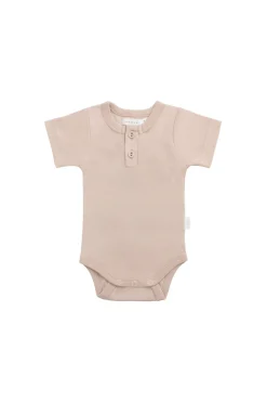 Organic Cotton Benny Tee Bodysuit - Blushing Berry