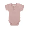 Organic Cotton Benny Tee Bodysuit - Powder Pink