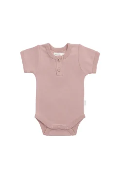 Organic Cotton Benny Tee Bodysuit - Powder Pink