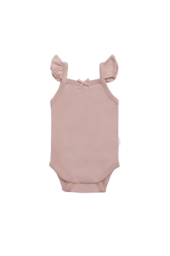 Organic Cotton Bettina Bodysuit - Powder Pink