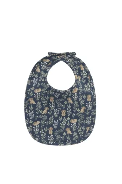 Organic Cotton Bib - Charlie's Backyard Navy