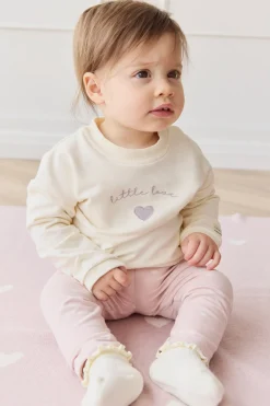 Organic Cotton Bobbie Sweatshirt - Parchment Little Love Violet