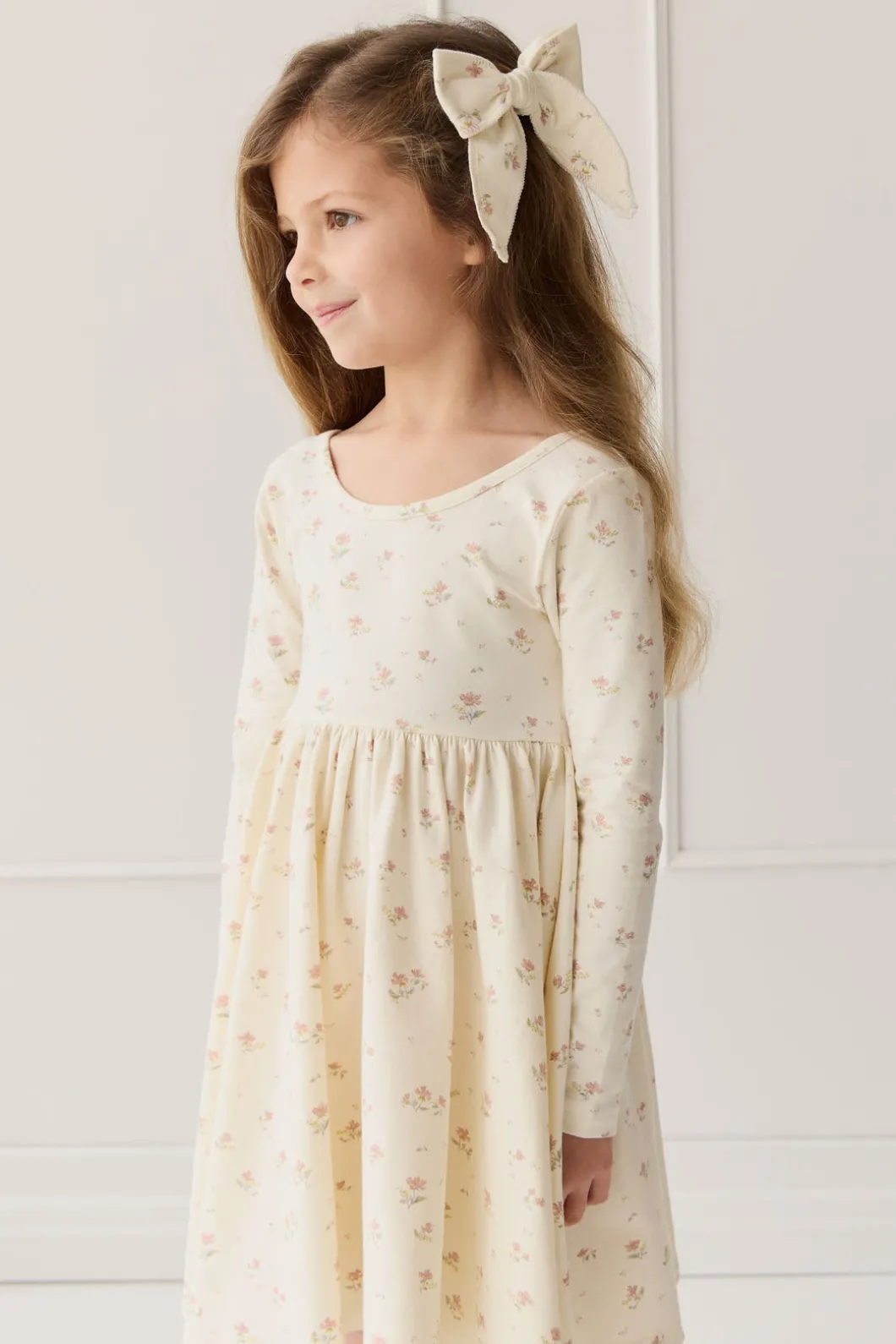 Organic Cotton Bow - Emilia Egret