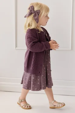 Organic Cotton Bow - Goldie Huckleberry Large