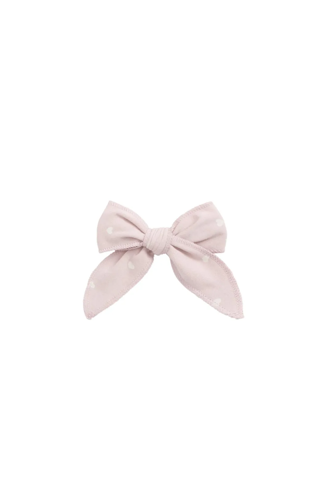 Organic Cotton Bow - Petite Heart Old Rose