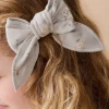 Organic Cotton Bow - Petite Fleur Blue
