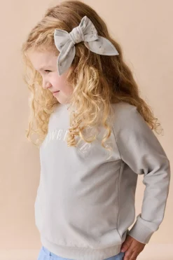 Organic Cotton Bow - Petite Fleur Blue