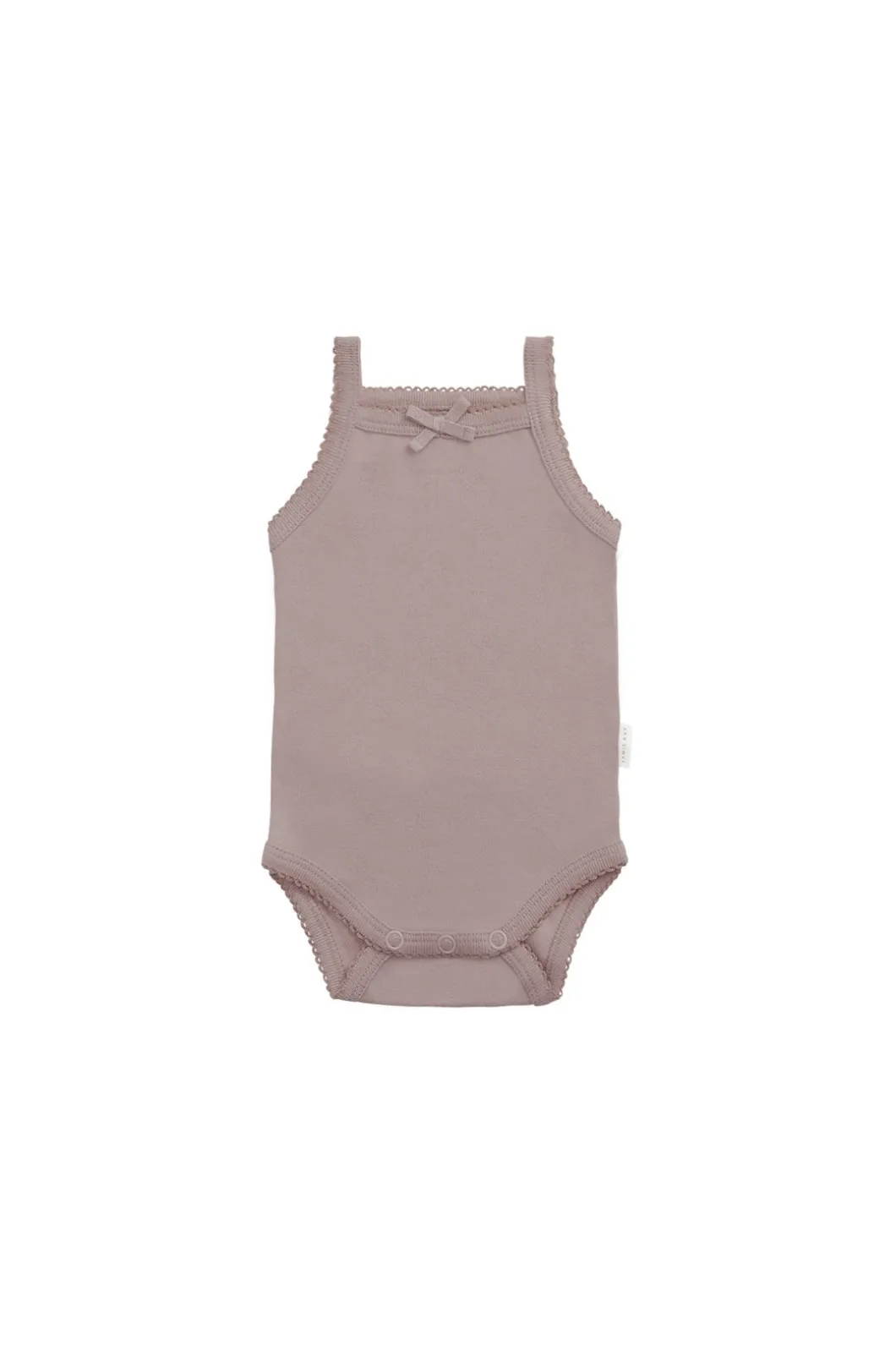 Organic Cotton Bridget Singlet Bodysuit - Softest Mauve