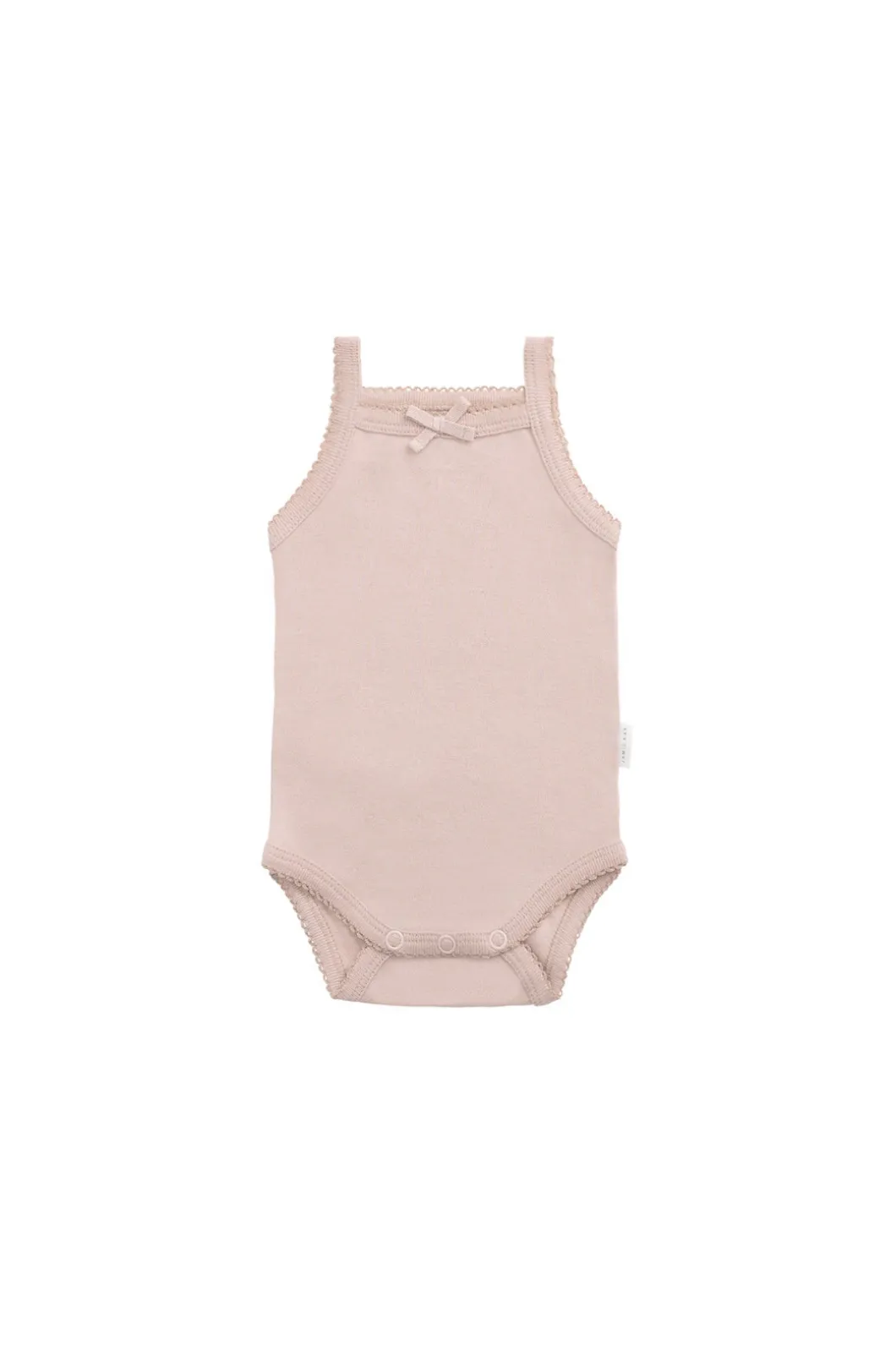 Organic Cotton Bridget Singlet Bodysuit - Shell Pink