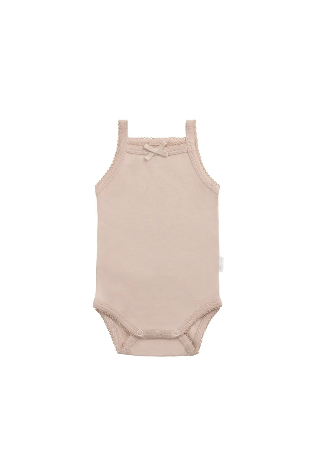 Organic Cotton Bridget Singlet Bodysuit - Blushing Berry