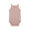 Organic Cotton Bridget Singlet Bodysuit - Powder Pink