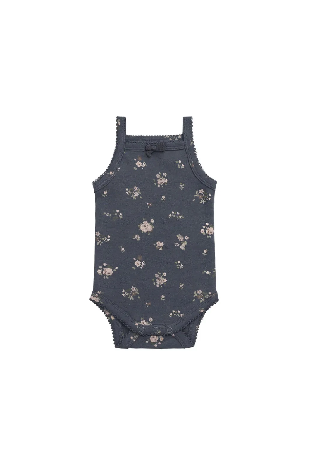 Organic Cotton Bridget Singlet Bodysuit - Petite Fleur Lava