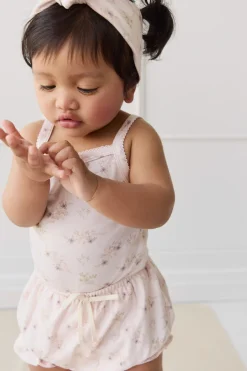 Organic Cotton Bridget Singlet Bodysuit - Sweet Pea Floral