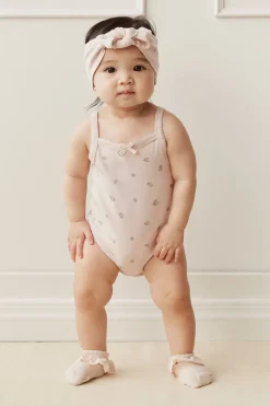 Organic Cotton Bridget Singlet Bodysuit - Meredith Violet