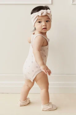 Organic Cotton Bridget Singlet Bodysuit - Meredith Violet