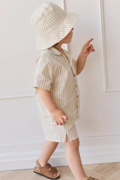Organic Cotton Bucket Hat - Vacation Stripe