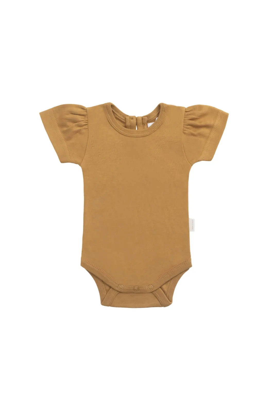 Organic Cotton Cap Sleeve Bodysuit - Golden
