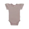 Organic Cotton Cap Sleeve Bodysuit - Softest Mauve