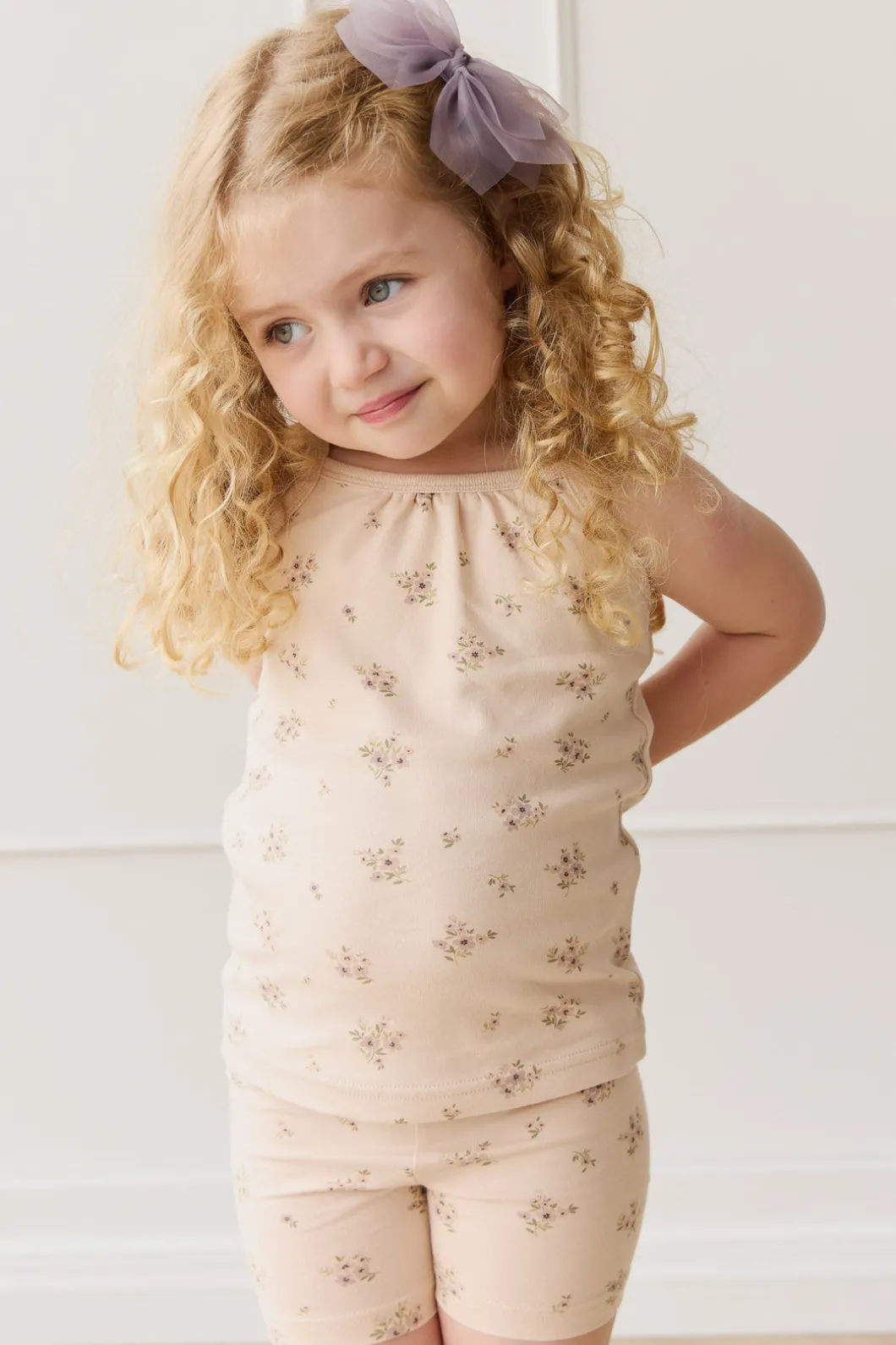 Organic Cotton Casey Top - Goldie Bouquet Pink Tint