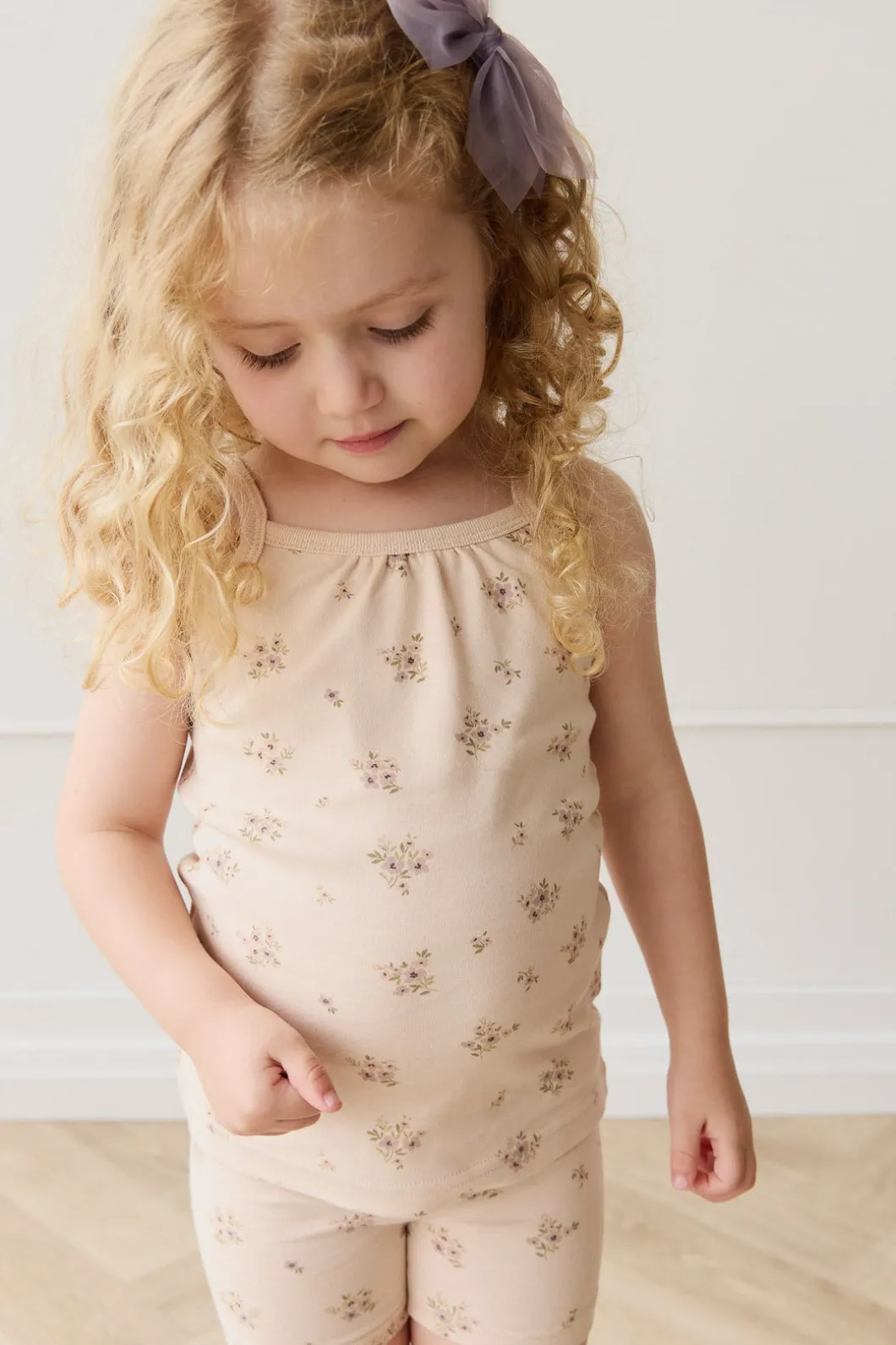 Organic Cotton Casey Top - Goldie Bouquet Pink Tint
