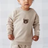 Organic Cotton Damien Sweatshirt - Fawn Bear