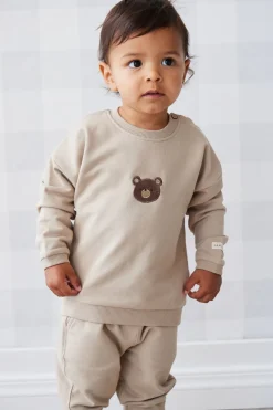 Organic Cotton Damien Sweatshirt - Fawn Bear