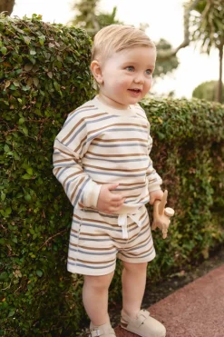Organic Cotton Damien Sweatshirt - Hudson Stripe Tiger