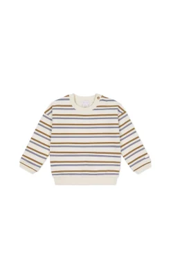 Organic Cotton Damien Sweatshirt - Hudson Stripe Tiger