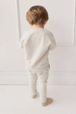 Organic Cotton Damien Sweatshirt - Oatmeal Marle Little Ted
