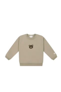 Organic Cotton Damien Sweatshirt - Fawn Bear