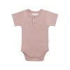 Organic Cotton Darcy Tee Bodysuit - Powder Pink